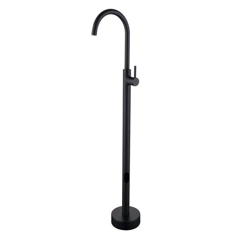 Floor Mounted Metal Freestanding Tub Filler High Arc Freestanding Faucet