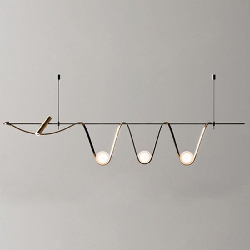 Luci moderne del cilindro del cilindro in globo del lampadario 4 illuminazione in metallo