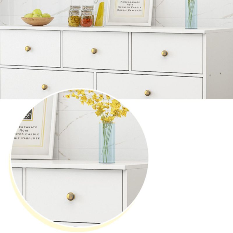 Modern Accent Chest with Straight Legs and Drawers Storage Cabinet