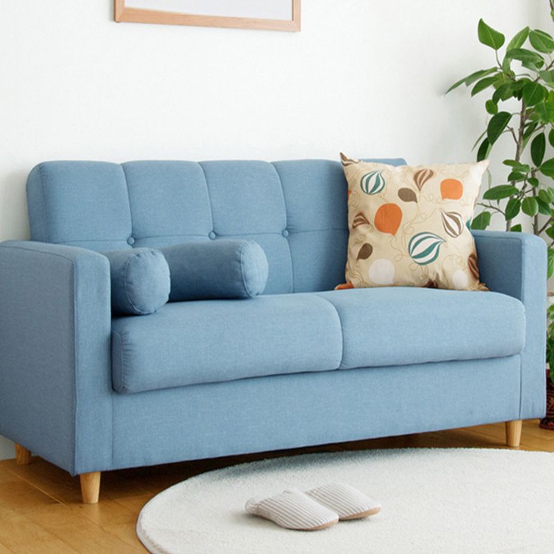 30.31" H Cotton Blend Square Arm Tufted Sofa for Living Room