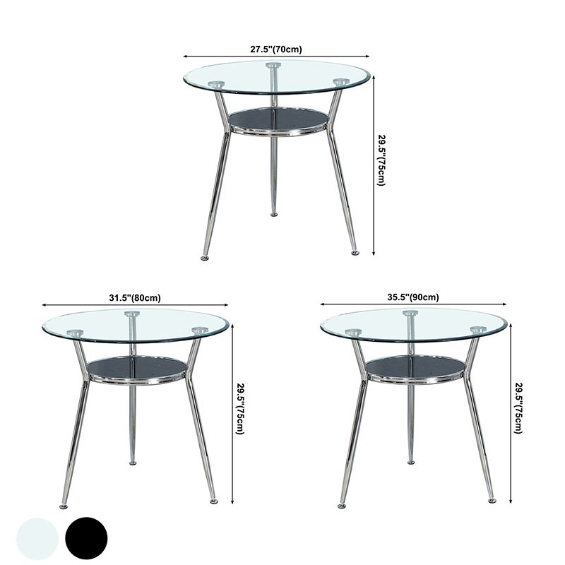 Tavolo da pranzo a base di treppiedi semplice tavolo da pranzo in vetro per casa da cucina