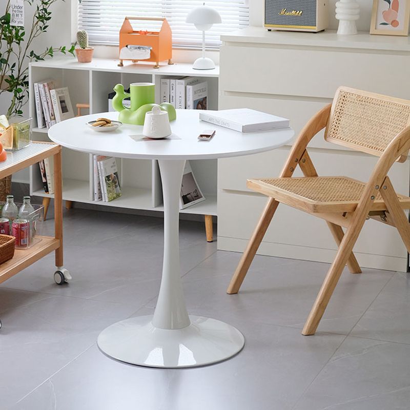 Modern Pedestal Wooden Coffee Table Set Round Top Shape Cocktail Table for Home