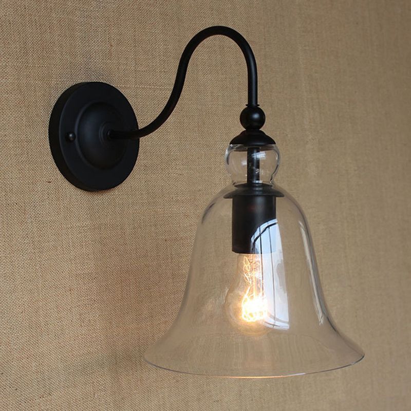 Glass Wall Lighting Fixtures Industrial Style 1 Light Wall Mounted Light Fixture