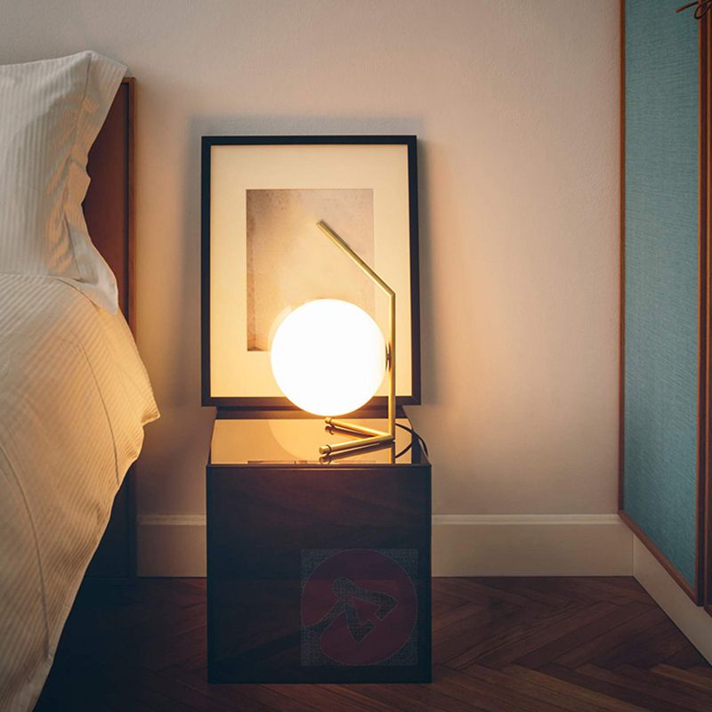 Hedendaagse stijl bolvormige tafel lichtglas slaapkamer nachttafellamp