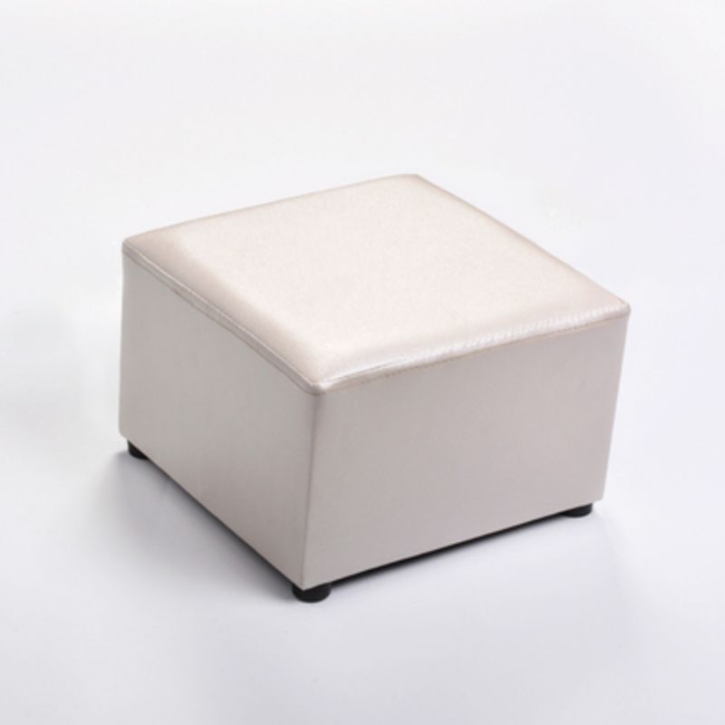 Modern Solid Color Pouf Standard Square Stain Resistant Cube for Living Room