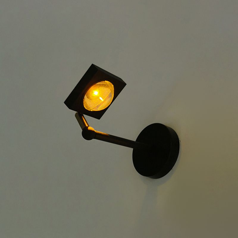 Moderner Stil quadratischer Wand montiertes Metall 1 Leichte Wand montiertes Licht für Wohnzimmer