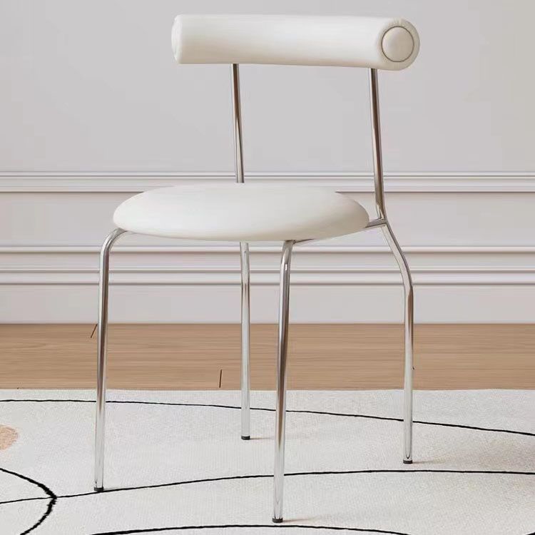 Contemporary Armless Dining Chair Home Silver Leg Dining Chair
