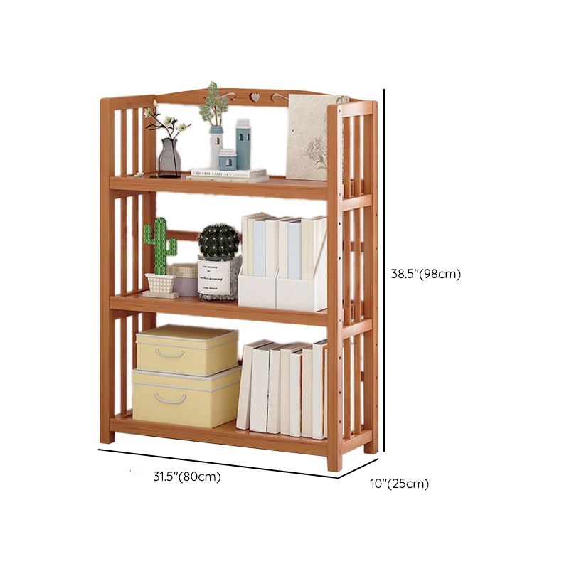 Contemporary Bookcase Open Shelf Bamboo Vertical Shelf Bookcase