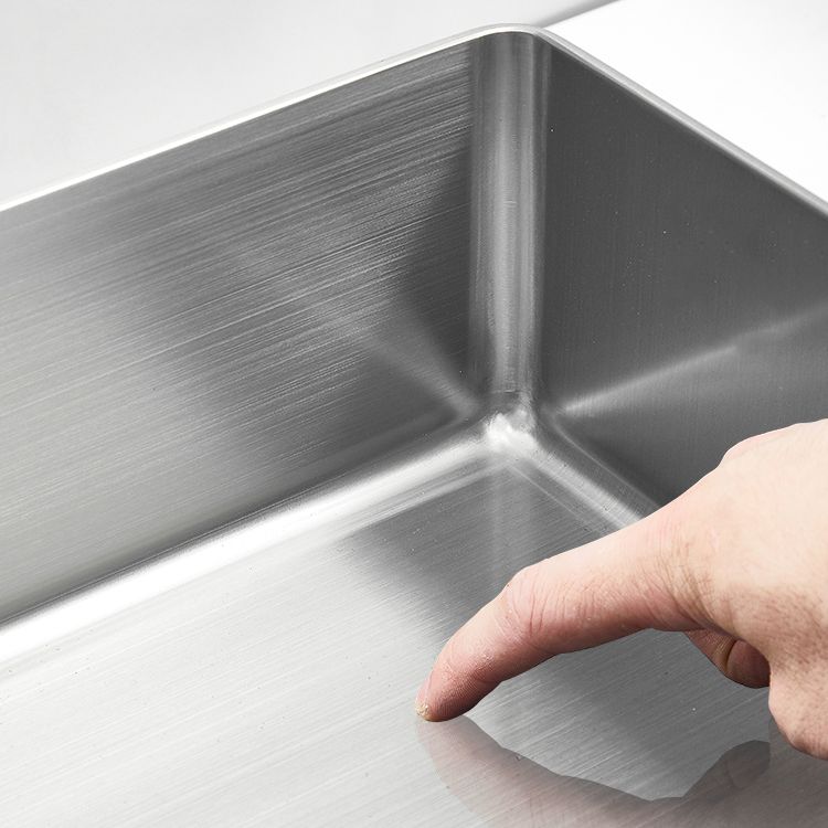 Modern Style Bathroom Sink Stainless Steel Noise-cancelling Design Bathroom Sink
