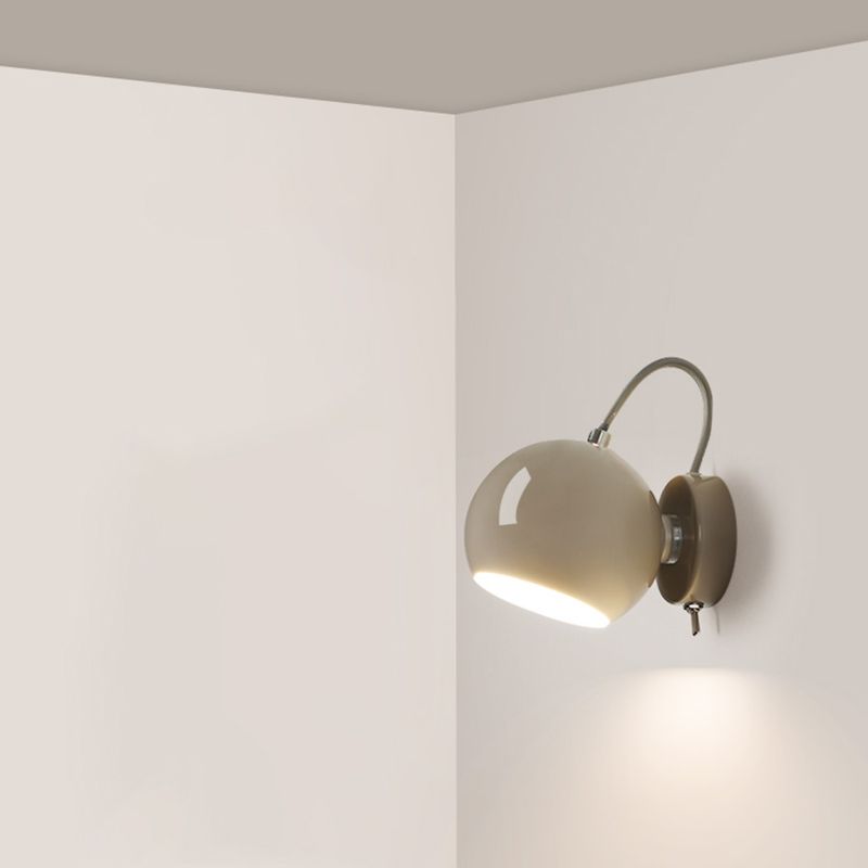 Metal Dome Shape Wall Sconce Modern Style 1 Light Wall Light Sconce