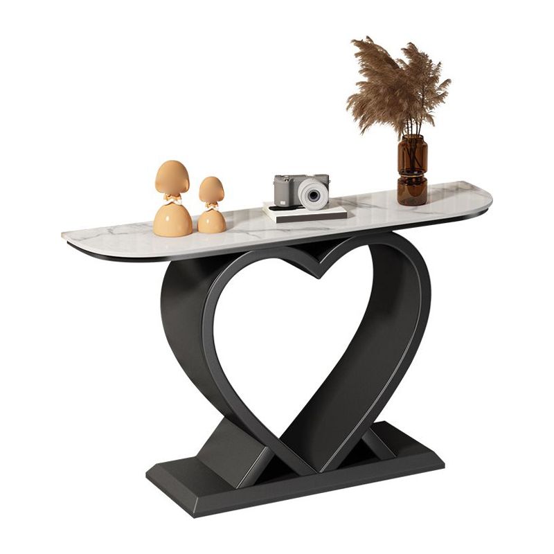Half Moon Contemporary Console Accent Table Antique Finish Console Sofa Table