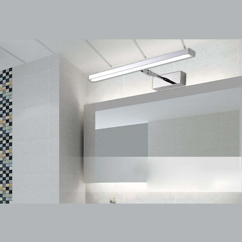 Stainless-Steel LED Wall Light in Modern Concise Style Aluminium Extendable Wall Sconce with Plastic Shade
