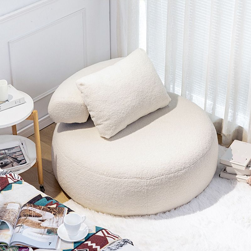 Contemporary Fixed Back Lounge Chair Bedroom Solid Color Lounge Chair