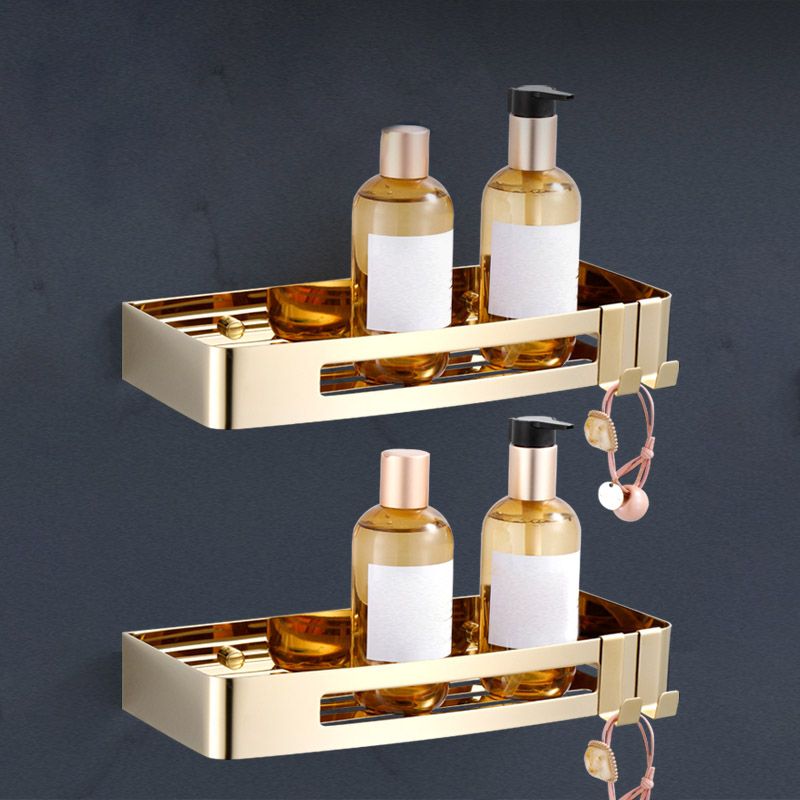 3-Piece Modern Bath Hardware Set in Stainless Steel, Bath Shelf