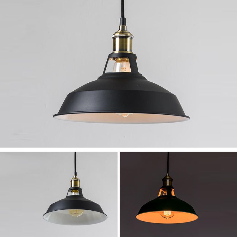 Wrought Iron Hanging Lamp Shop Barn Pendant Ceiling Light with 1 Light