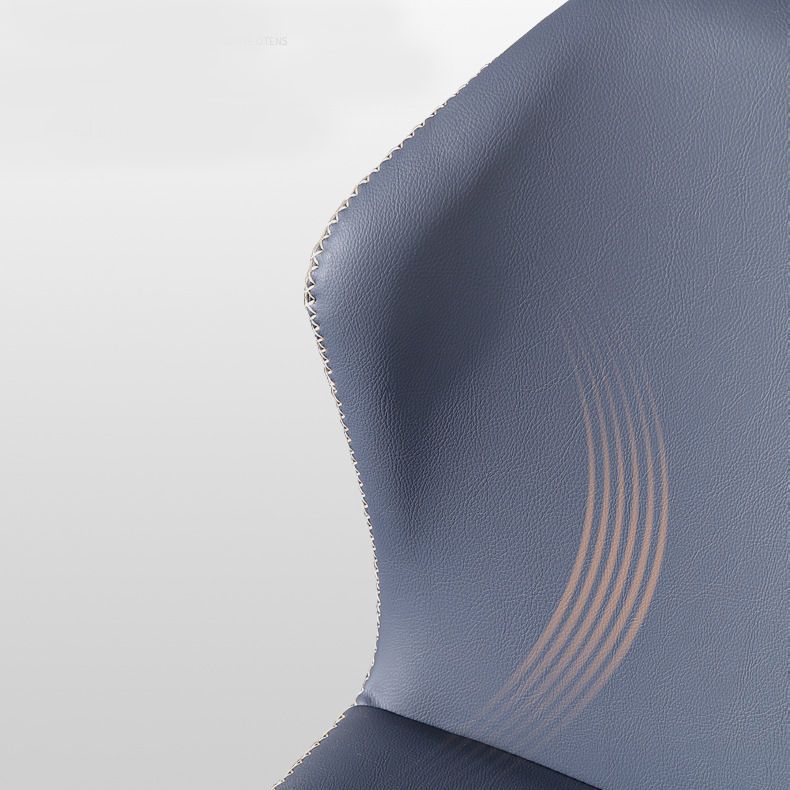 Faux Leather Dining Chair Industrial Style Wingback Side Chair