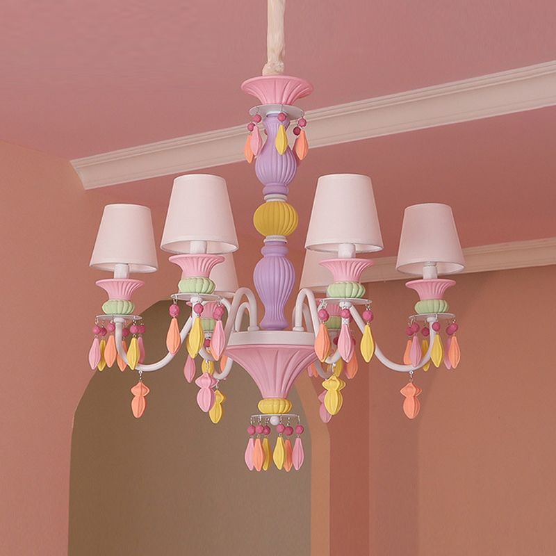 Multi Head Chandelier Light Macron Colorful Pendant Light for Child Room