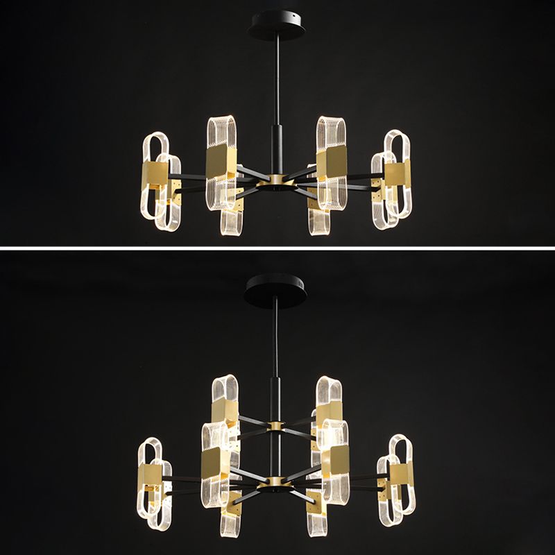 Starburst Metal Chandelier Lighting Contemporary Style LED Pendant Lighting Partramure