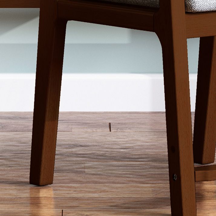 Modern Dining Chairs Open Back Dining Arm Side Chair with Wooden Legs