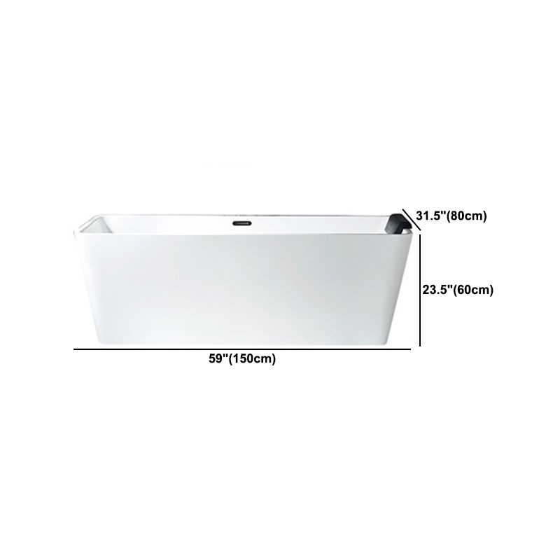Modern Acrylic Bath Tub Freestanding Matte Finish Bathtub for Home