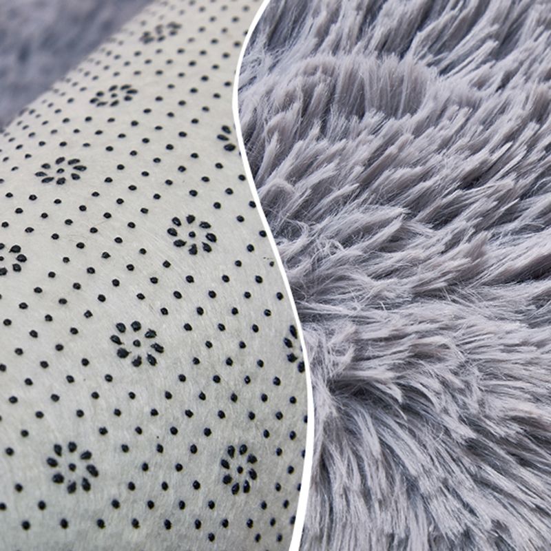Calming Home Decoration Rug Solid Shag Carpet Polyester Pet Friendly Area Rug for Home Decoration