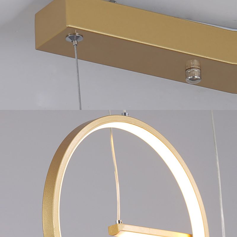 Ring Island Lighting Fixtures Aluminum Minimalism Pendant Lighting Fixtures for Restaurant