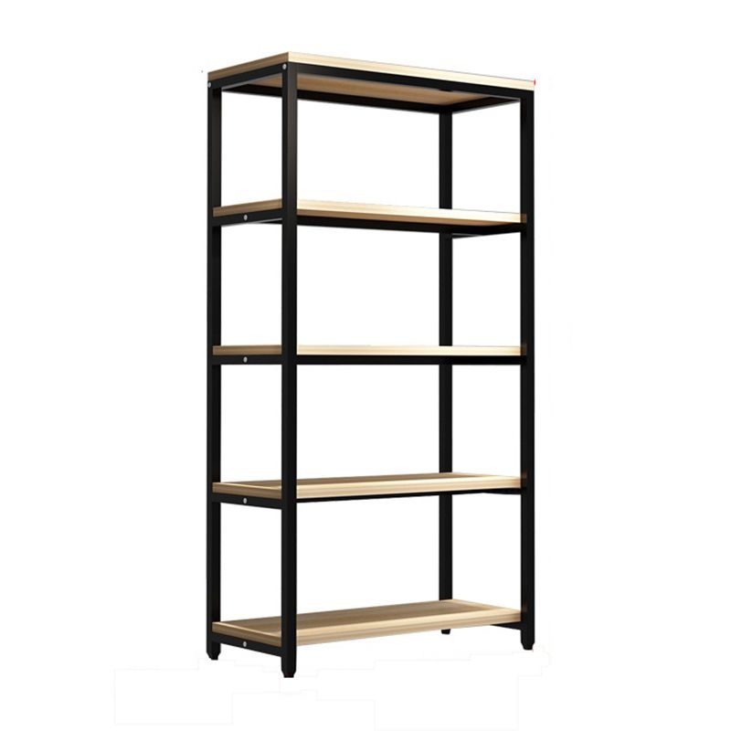 Metal Etagere Bookcase Industrial Open Back Book Shelf with Shelves for Office and Home