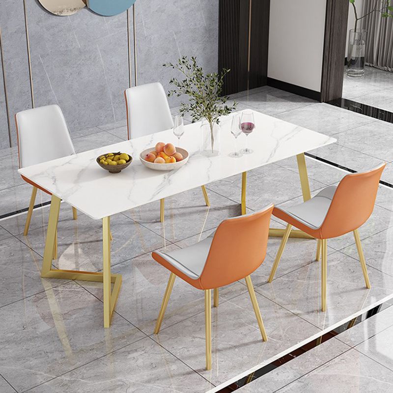 Rectangle Stone Dining Room Table Traditional Luxury Dinner Room Kitchen Table