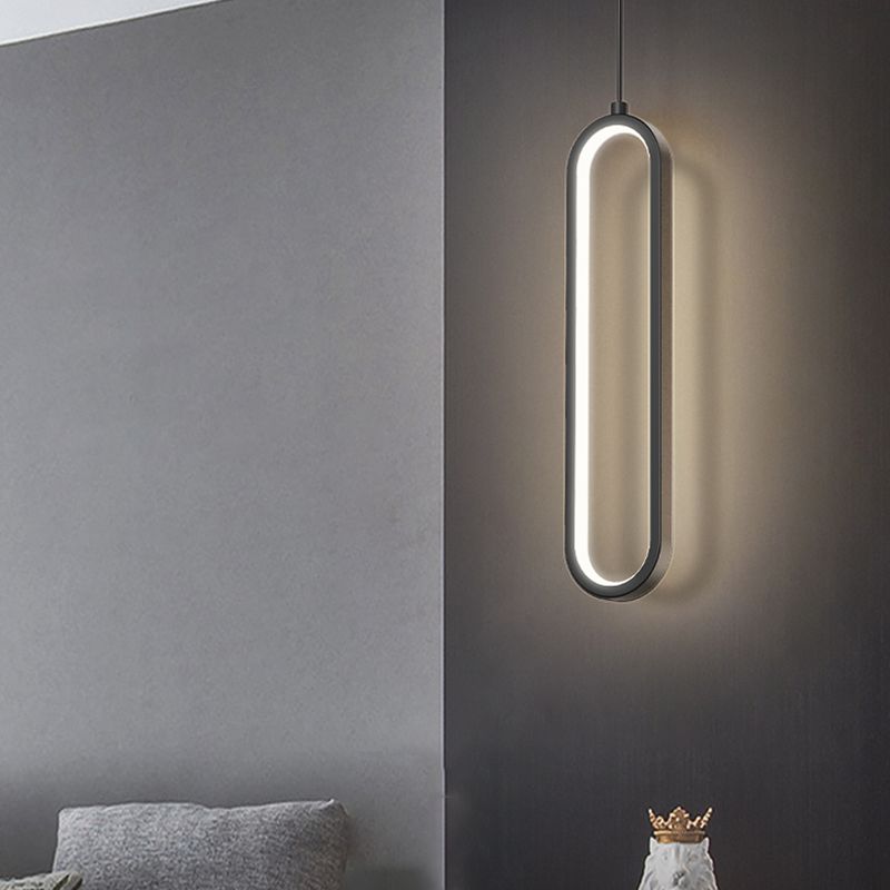 1-Light Wrought Iron Lighting Fixture Minimalism Pendant Light Kit for Bedroom