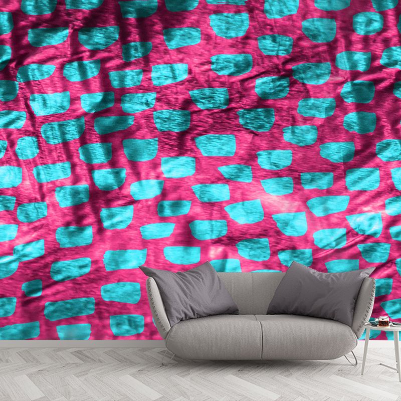 Realistic Web Print Foil Mural Wallpaper for Room Geometric Wall Covering, Custom Made