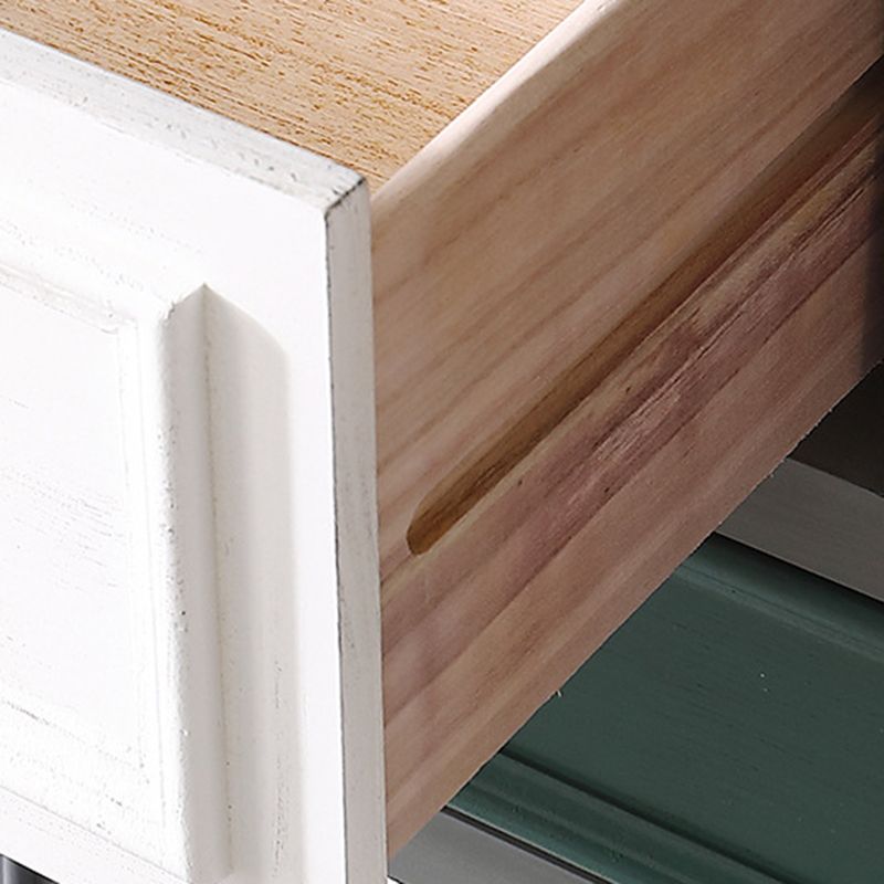 Nautical Contemporary Bedroom Storage Chest Wooden Chest with Drawers