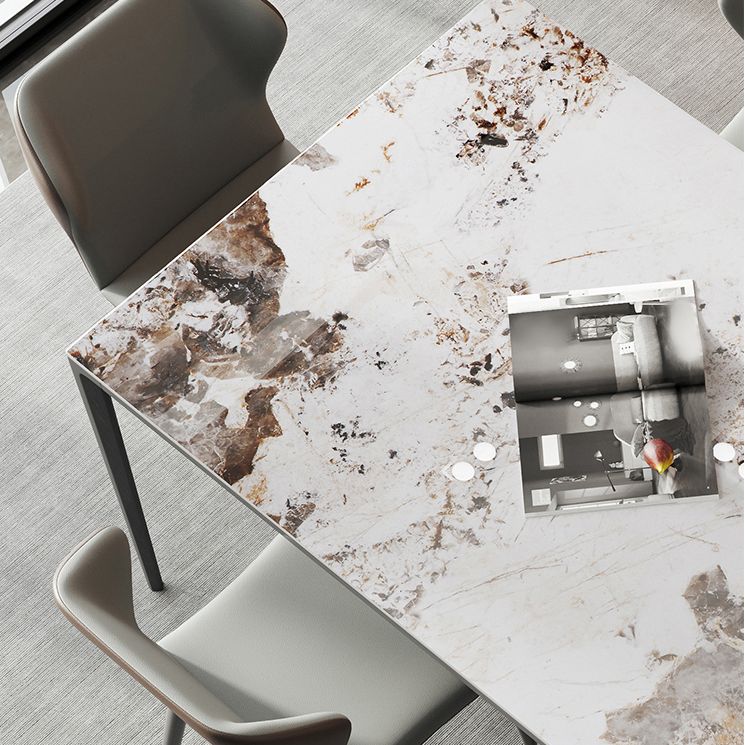 Sintered Stone Top Dining Table for Restaurant Modern Kitchen Table with 4 Legs