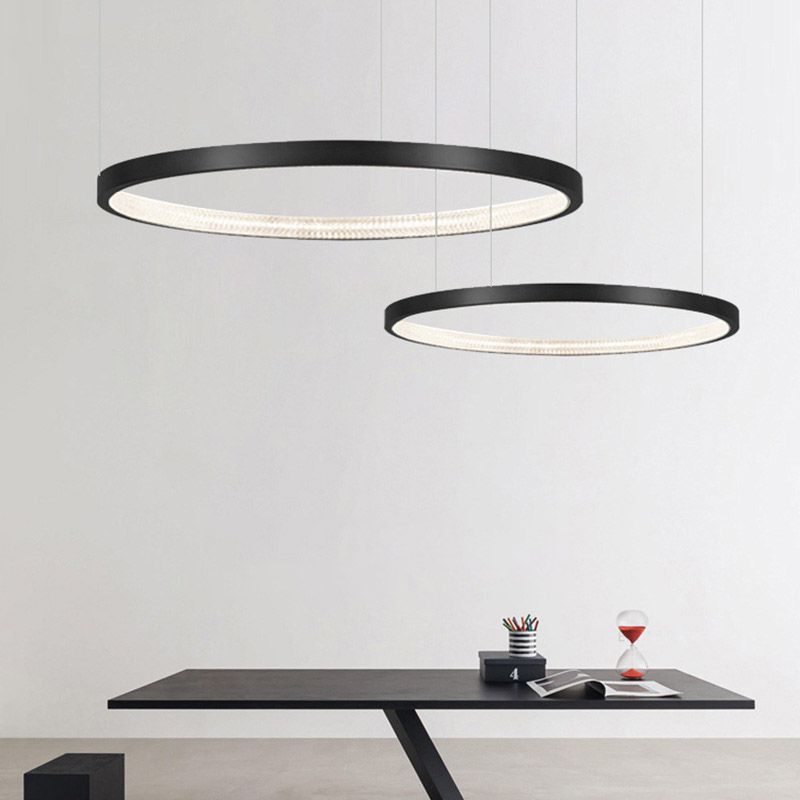 Round Chandelier Light Fixtures Modern Multi-Tier Suspension Pendant Lamps
