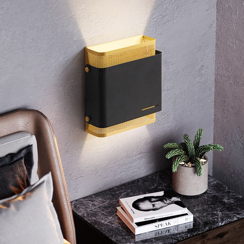 Metall Schwarz/Weiß Flush Mount Square LED Colonialism Leuchtenleuchte für Wohnzimmer