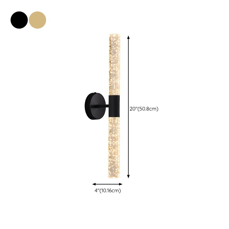 Modernism Metal Wall Light Black/Golden Lighting for Room Hallway