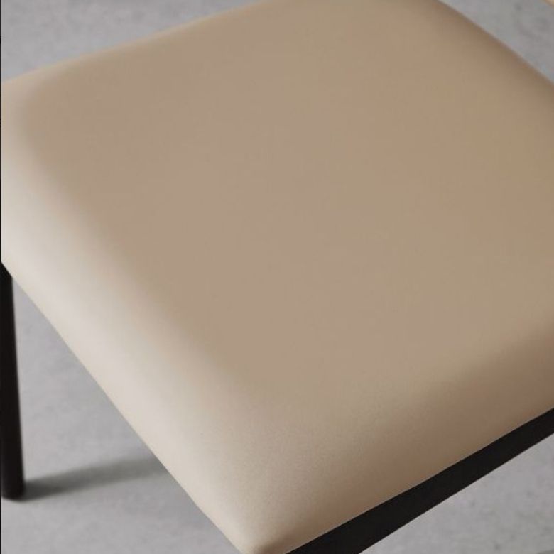 Industrial Upholstered Armless Chair Home Open Back Dining Chair