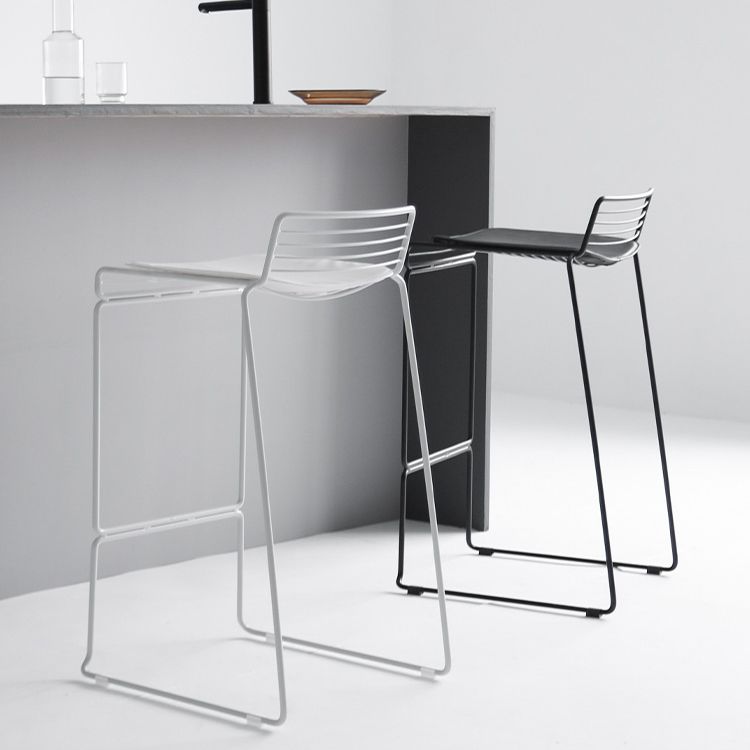 Industrial Steel Bar Height Stool Armless Bar Stool for Living Room