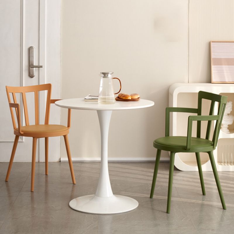 Contemporary Style Arm Chair Plastic Winsor Back Indoor Chair for Dining Room