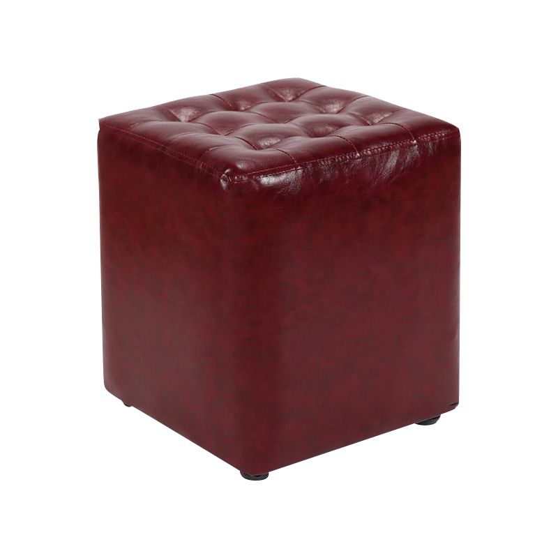 Cube Ottoman Square Solid Color Water Resistant Glam Ottoman