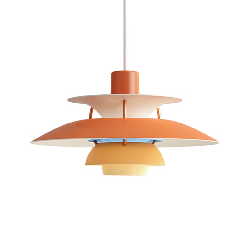 Colorful Metal Shape Hanging Light Modern Style Pendent Lighting Fixture for Sitting Room