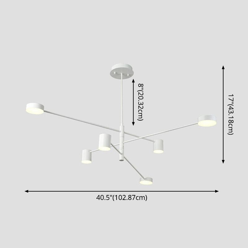 Lampadario a soffitto a soffitto starburst lampada a soffitto sospeso in metallo per soggiorno