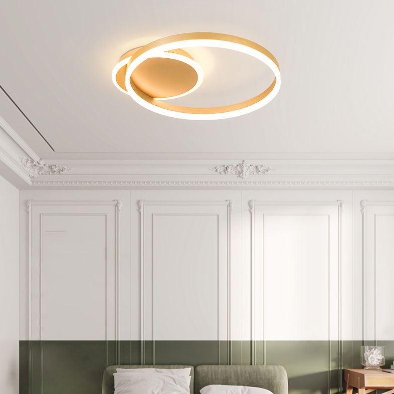 Round Simplicity Lighting Fixture LED Flush Mounted Ceiling Lights with Acrylic Shade