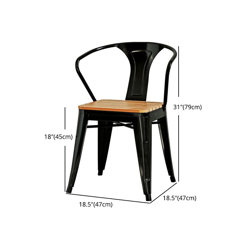 1/3/5 PCS Metal Industrial Dinette Ensemble avec ensemble de restauration en bois fabriqué