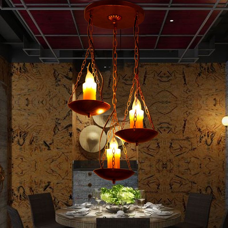 Lampe suspendue en métal noir