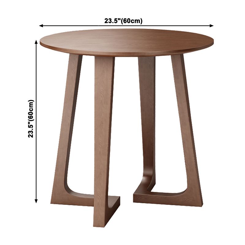 Solid Wood Double Pedestal Table Simplicity Dining Table Round for Kitchen Home