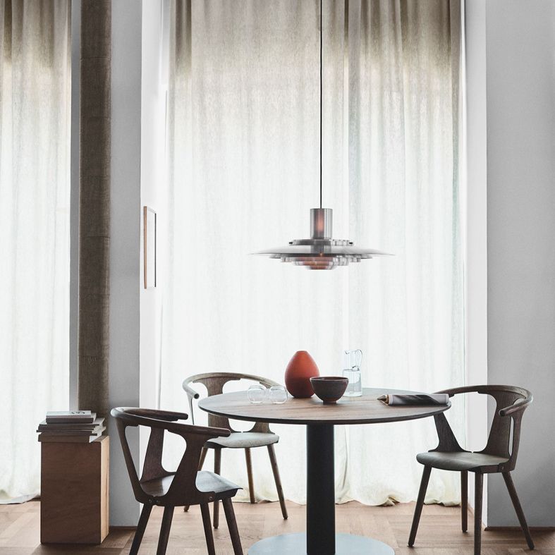 Postmodern Metal Tiers Design Single Bulb Pendant Light for Bedroom Dining Room