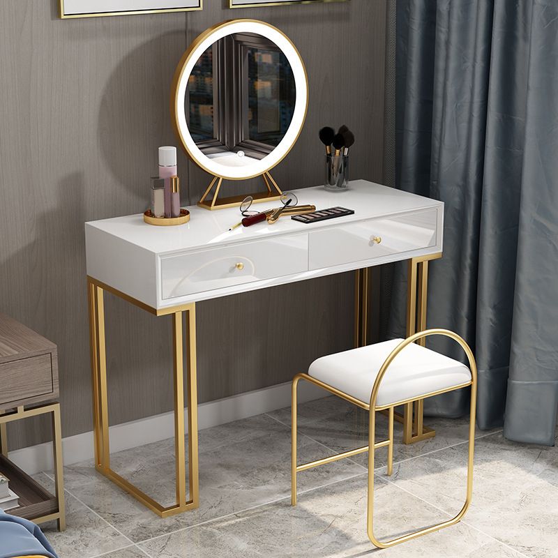 Glam Makeup Counter 18.11" Wide Vanity Tables with 2 Storage Drawers