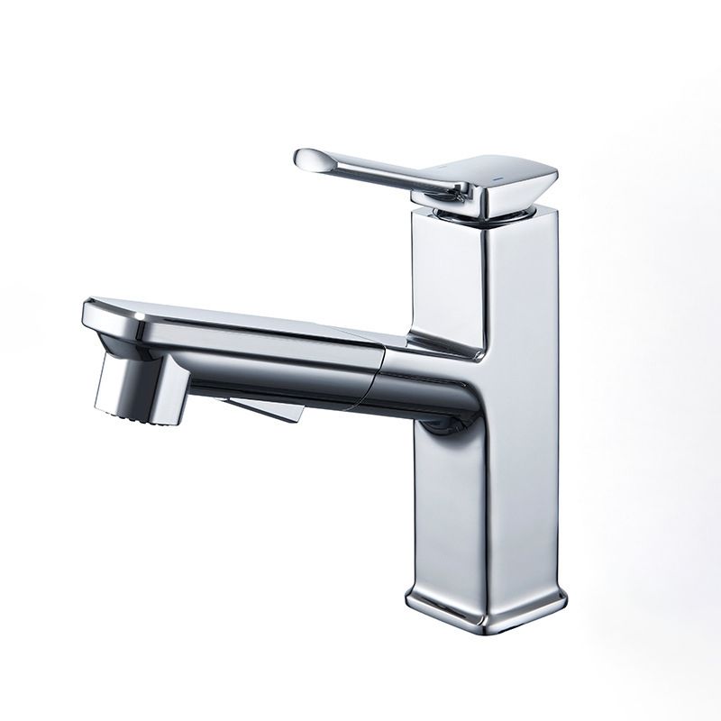 Modern Bathroom Vessel Faucet Solid Color Brass Vessel Sink Faucet for Bathroom