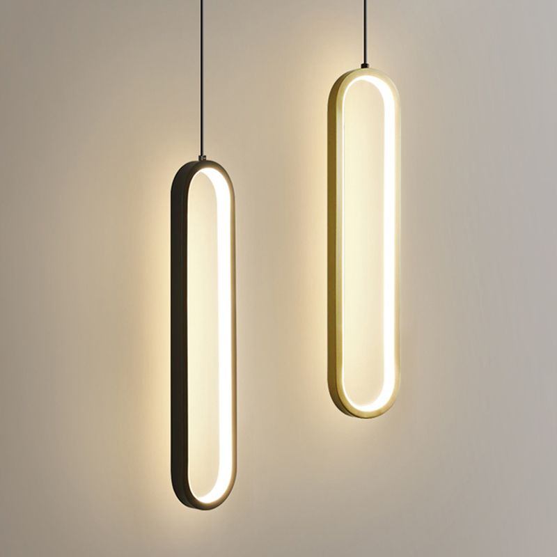 Metal Minimalist Hanging Lights Modern Style Linear suspension Mont Fixture pour salle à manger