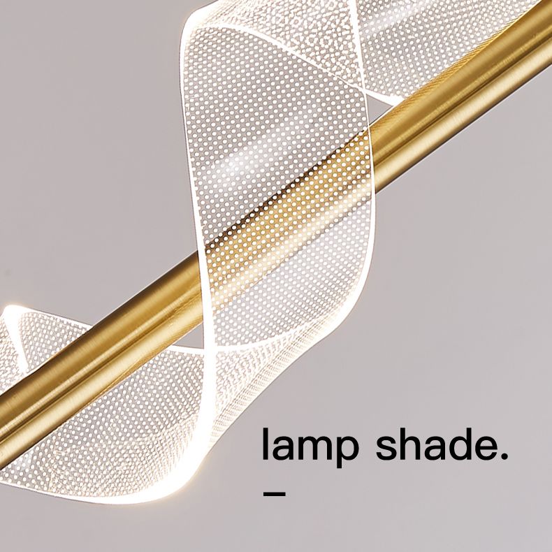Lampada per sospensione a soffitto moderna a onda a onda di semplicità ACRILICA ACCRIPOLE PER IL RISTATO